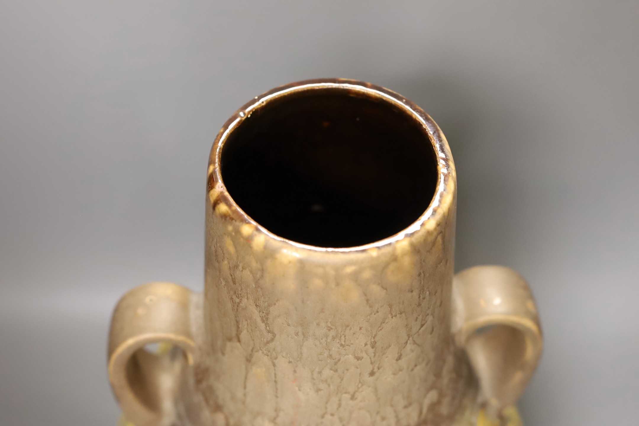 A large West German pottery vase - 46cm tall